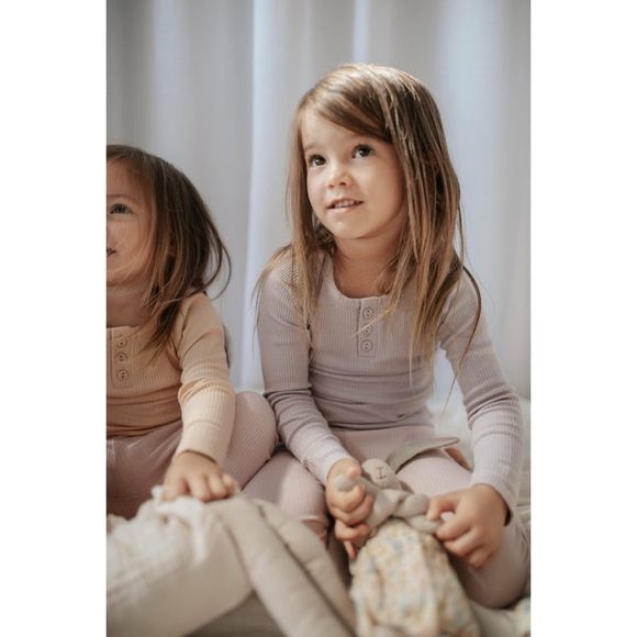 Kids Long Sleeve Ribbed Henley - Picture 3 of 7